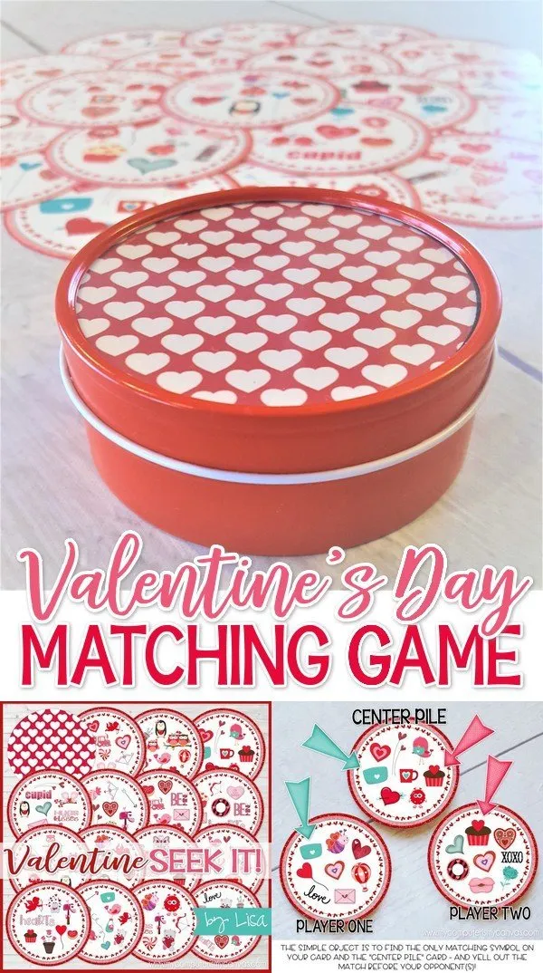 SEEK IT! {Valentine Edition} PRINTABLE Matching Game