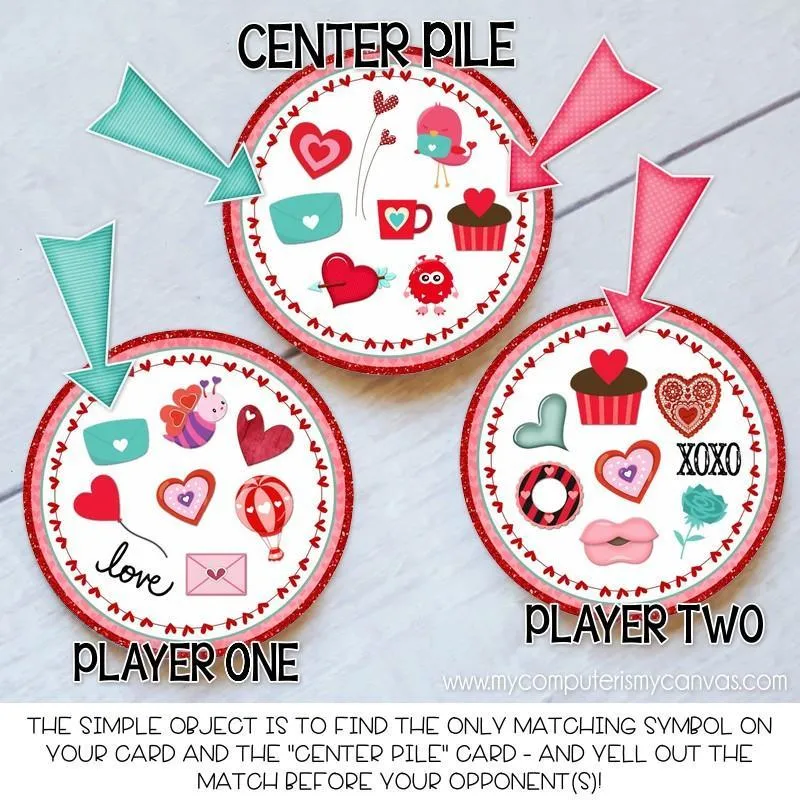 SEEK IT! {Valentine Edition} PRINTABLE Matching Game