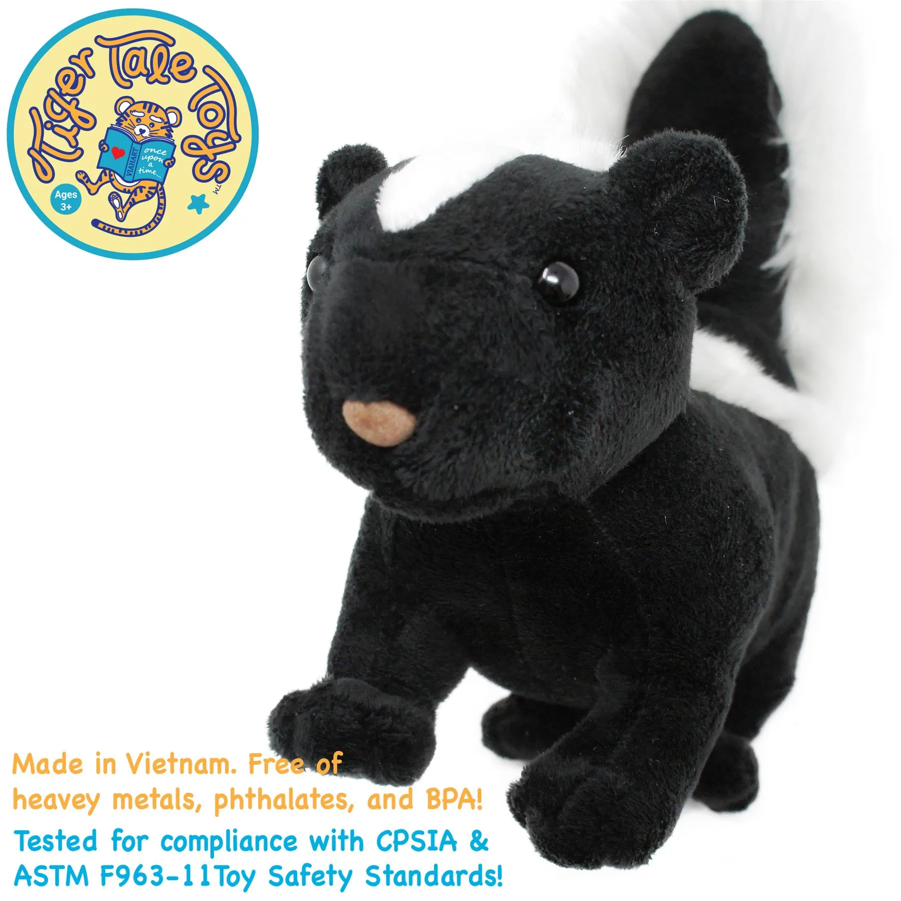 Seymour The Skunk | 9 Inch Stuffed Animal Plush | By TigerHart Toys
