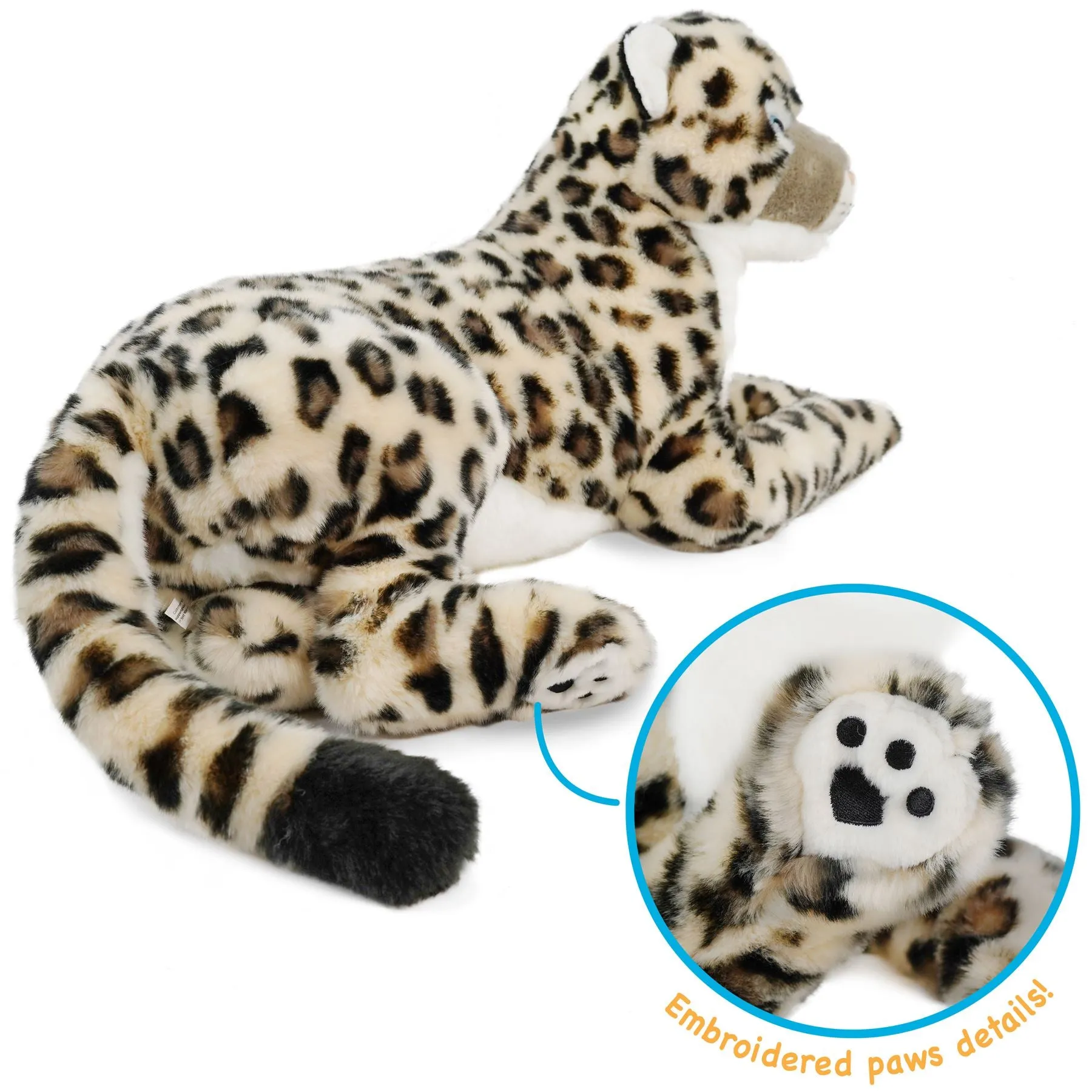 Sienna the Snow Leopard | 30 Inch Stuffed Animal Plush | By TigerHart Toys