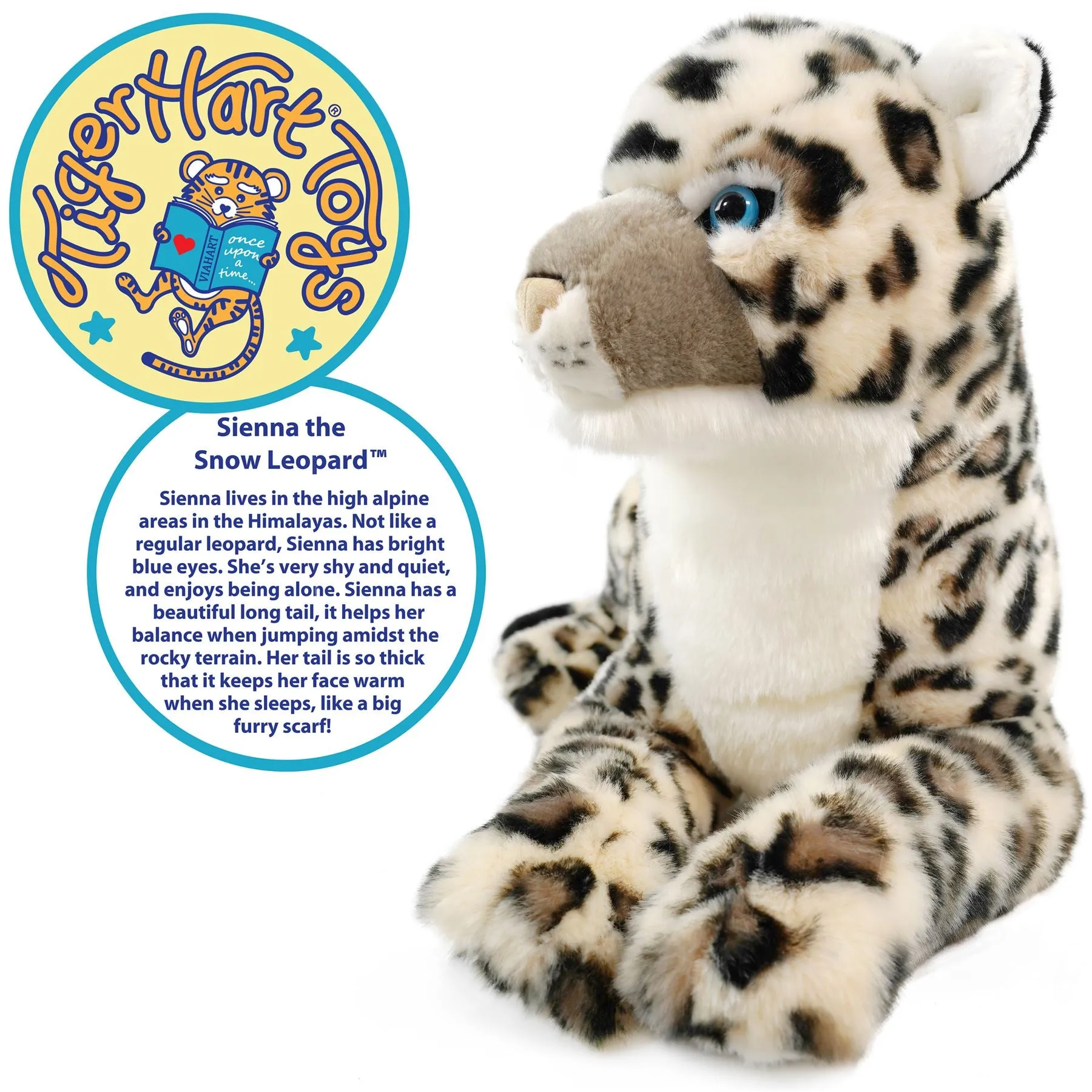 Sienna the Snow Leopard | 30 Inch Stuffed Animal Plush | By TigerHart Toys