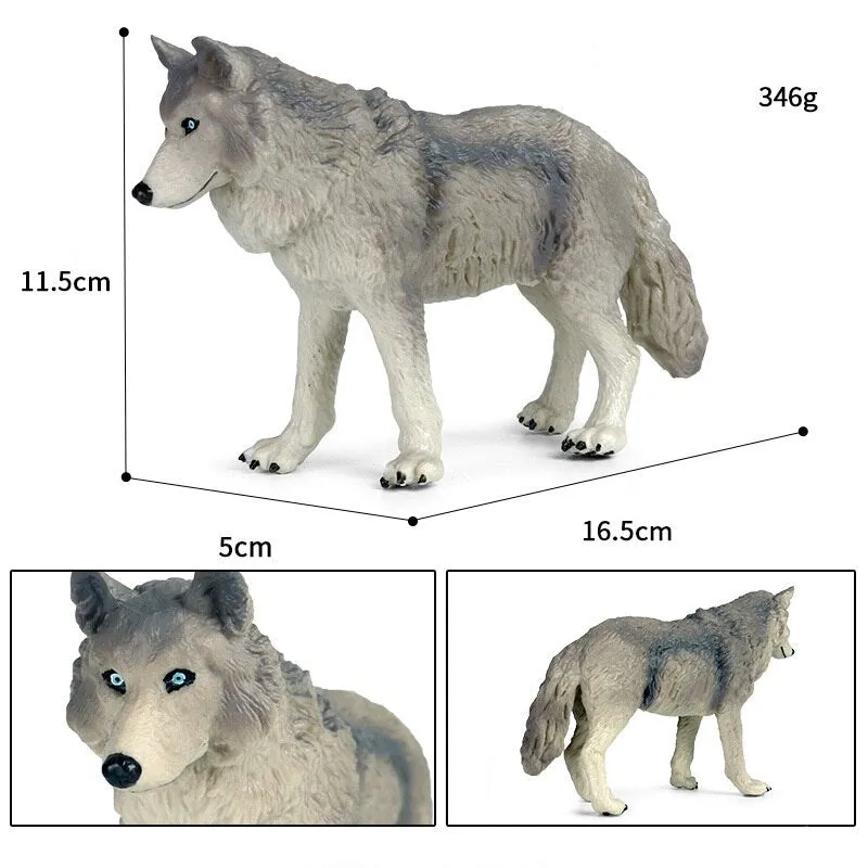 Simulation of wild animals big wild wolf model PVC action figure educational collection of toys for children gifts