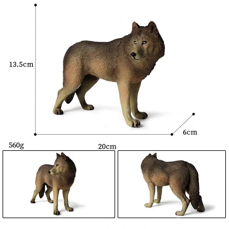 Simulation of wild animals big wild wolf model PVC action figure educational collection of toys for children gifts