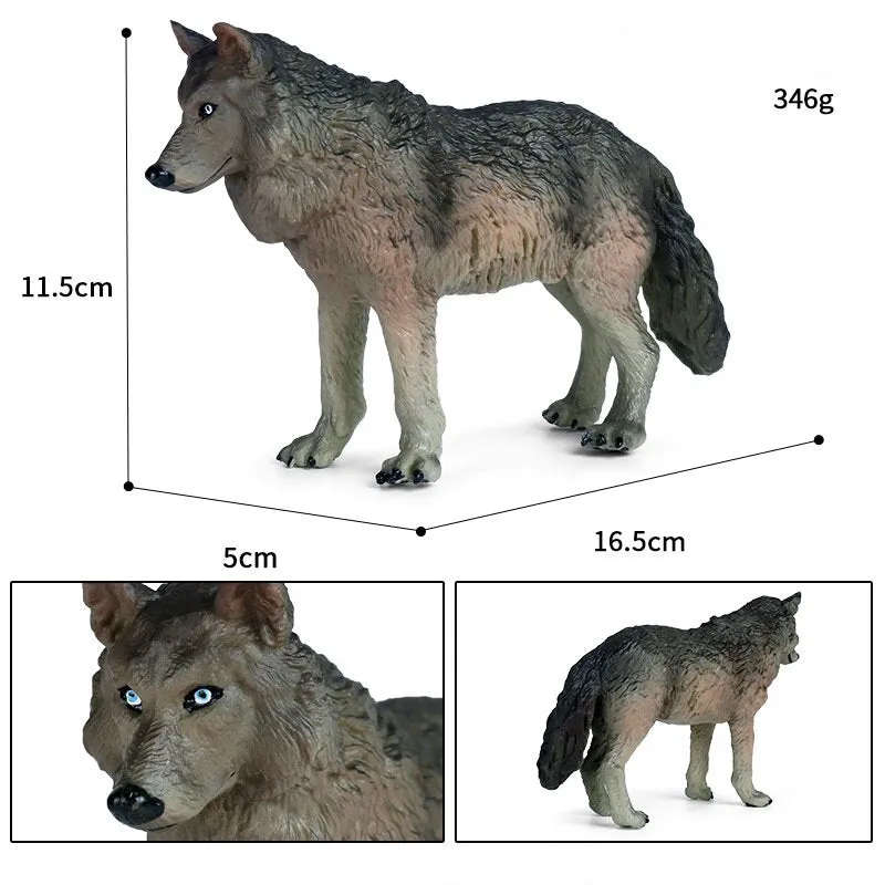 Simulation of wild animals big wild wolf model PVC action figure educational collection of toys for children gifts