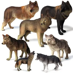 Simulation of wild animals big wild wolf model PVC action figure educational collection of toys for children gifts