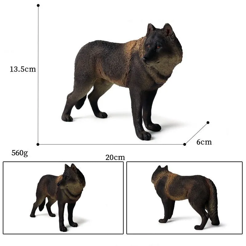 Simulation of wild animals big wild wolf model PVC action figure educational collection of toys for children gifts