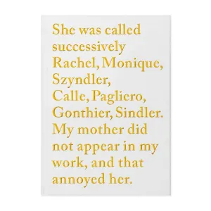 Sophie Calle - Rachel, Monique (English)