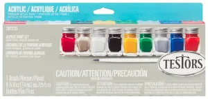 Testors 281235 Craft Paint Set, 0.25 oz :PK 9: QUANTITY: 1