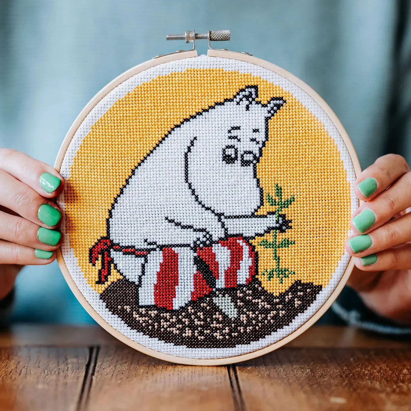 The Crafty Kit Co - Moominmamma Gardening - Cross Stitch