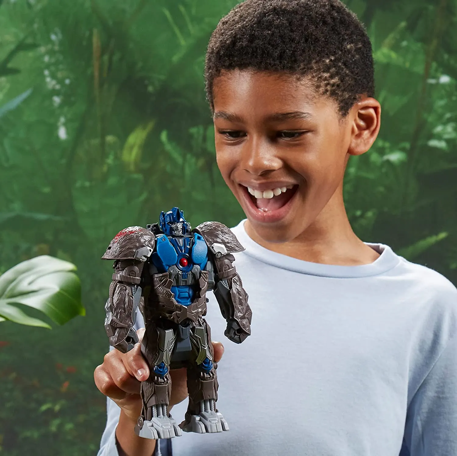 Transformers Rise of The Beasts Movie 9-inch Smash Changer Optimus Primal Action Figure for Ages 6 Years and up