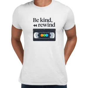 VHS Cassette Retro T Shirt Be Kind Rewind Old Video Cassette tape