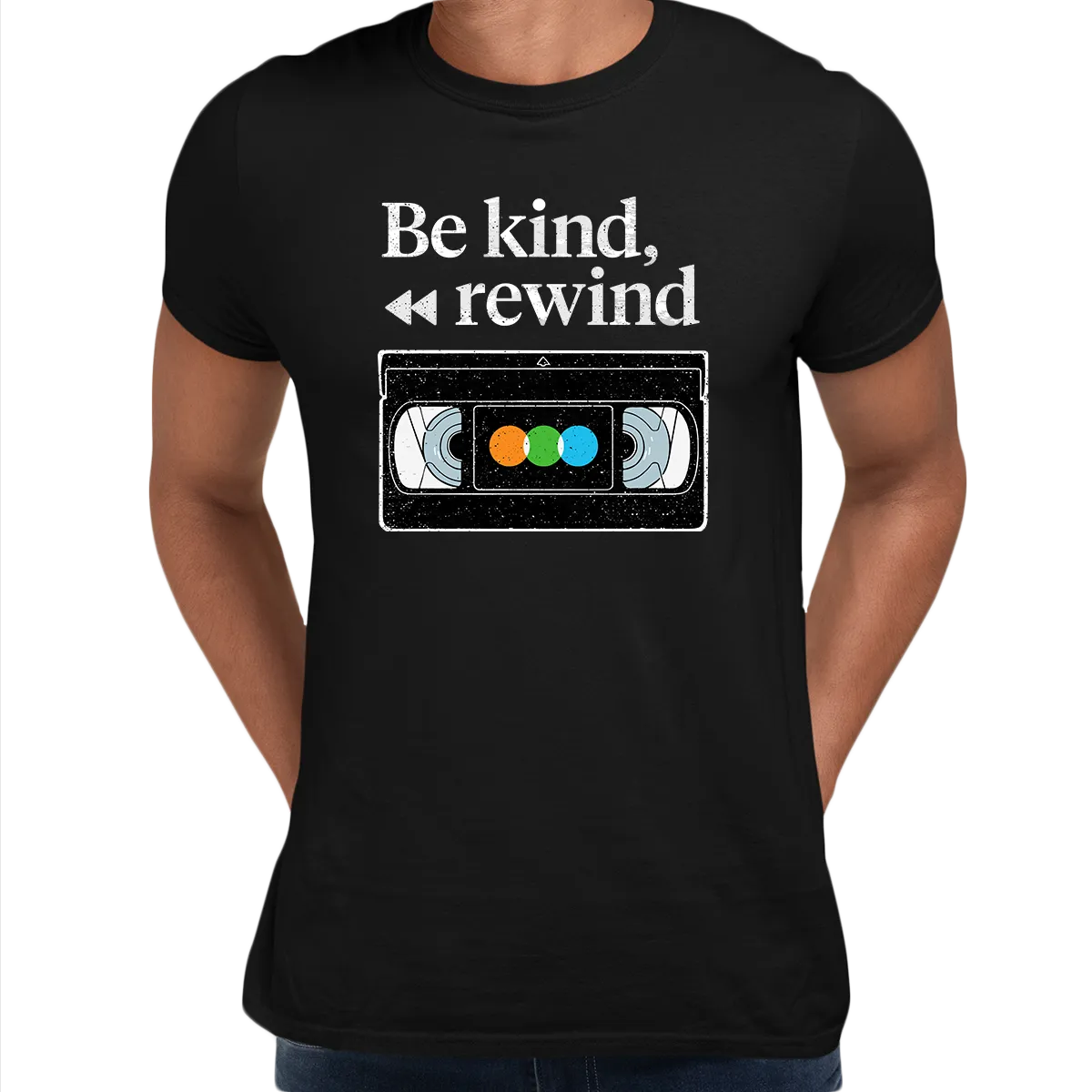 VHS Cassette Retro T Shirt Be Kind Rewind Old Video Cassette tape