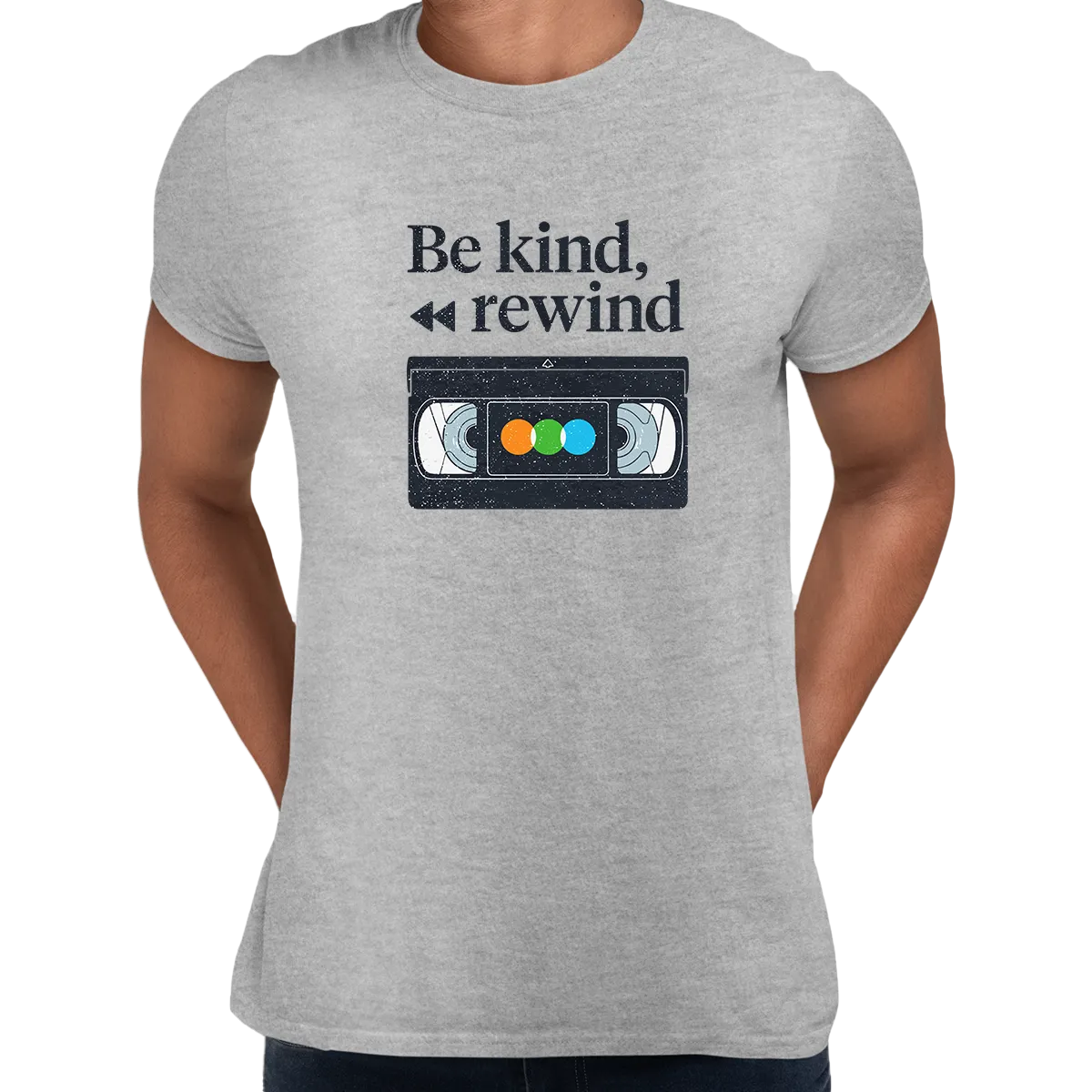 VHS Cassette Retro T Shirt Be Kind Rewind Old Video Cassette tape