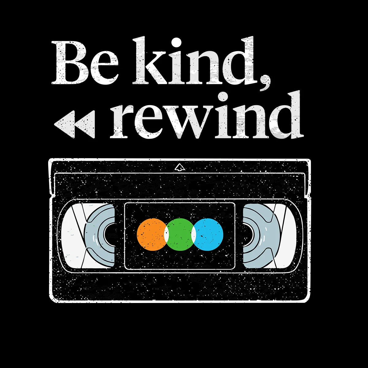 VHS Cassette Retro T Shirt Be Kind Rewind Old Video Cassette tape