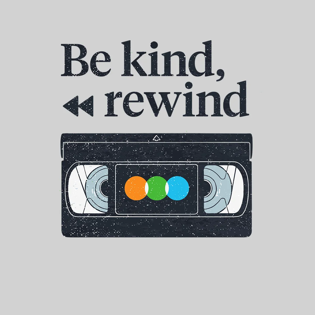 VHS Cassette Retro T Shirt Be Kind Rewind Old Video Cassette tape