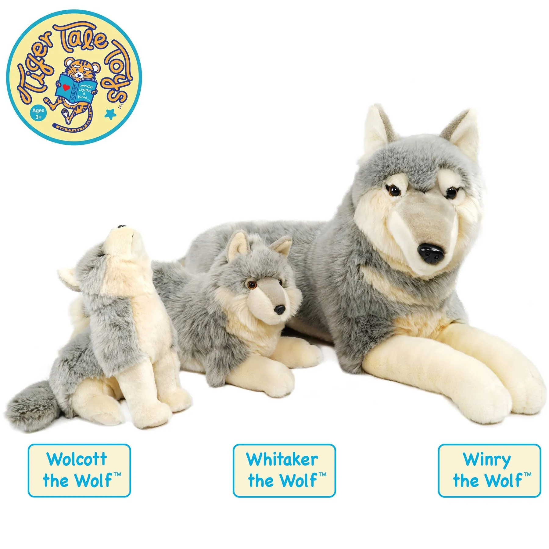 Wolcott The Wolf | 11 Inch Stuffed Animal Plush | By TigerHart Toys