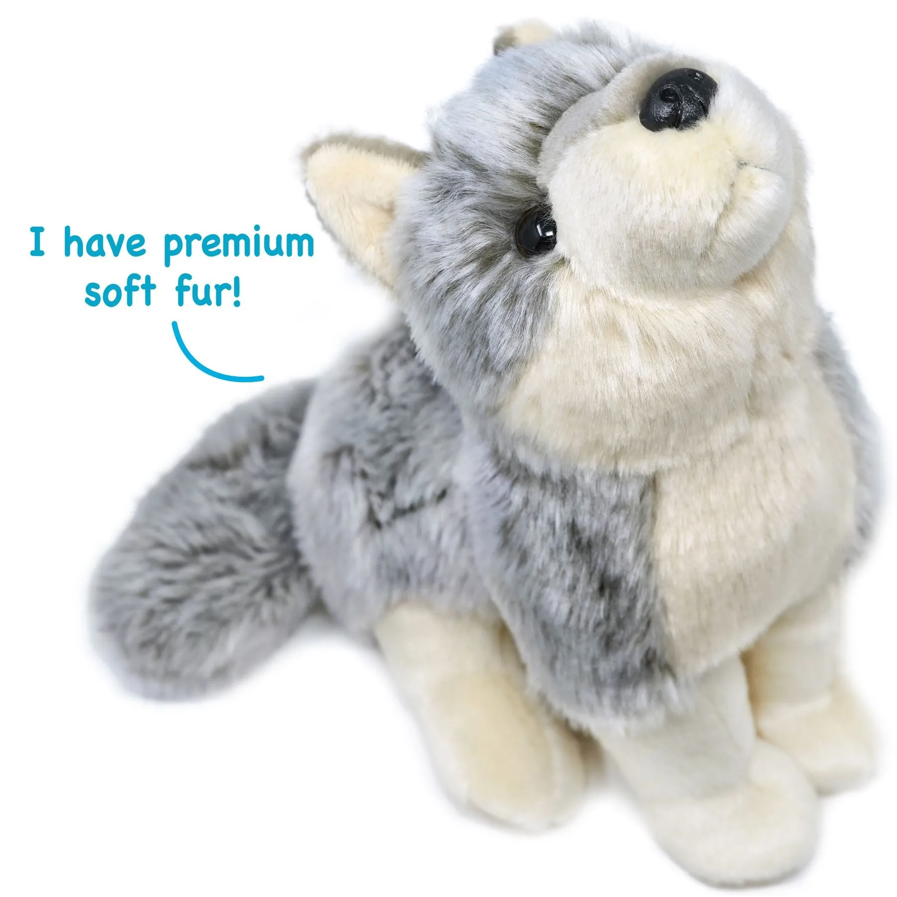 Wolcott The Wolf | 11 Inch Stuffed Animal Plush | By TigerHart Toys