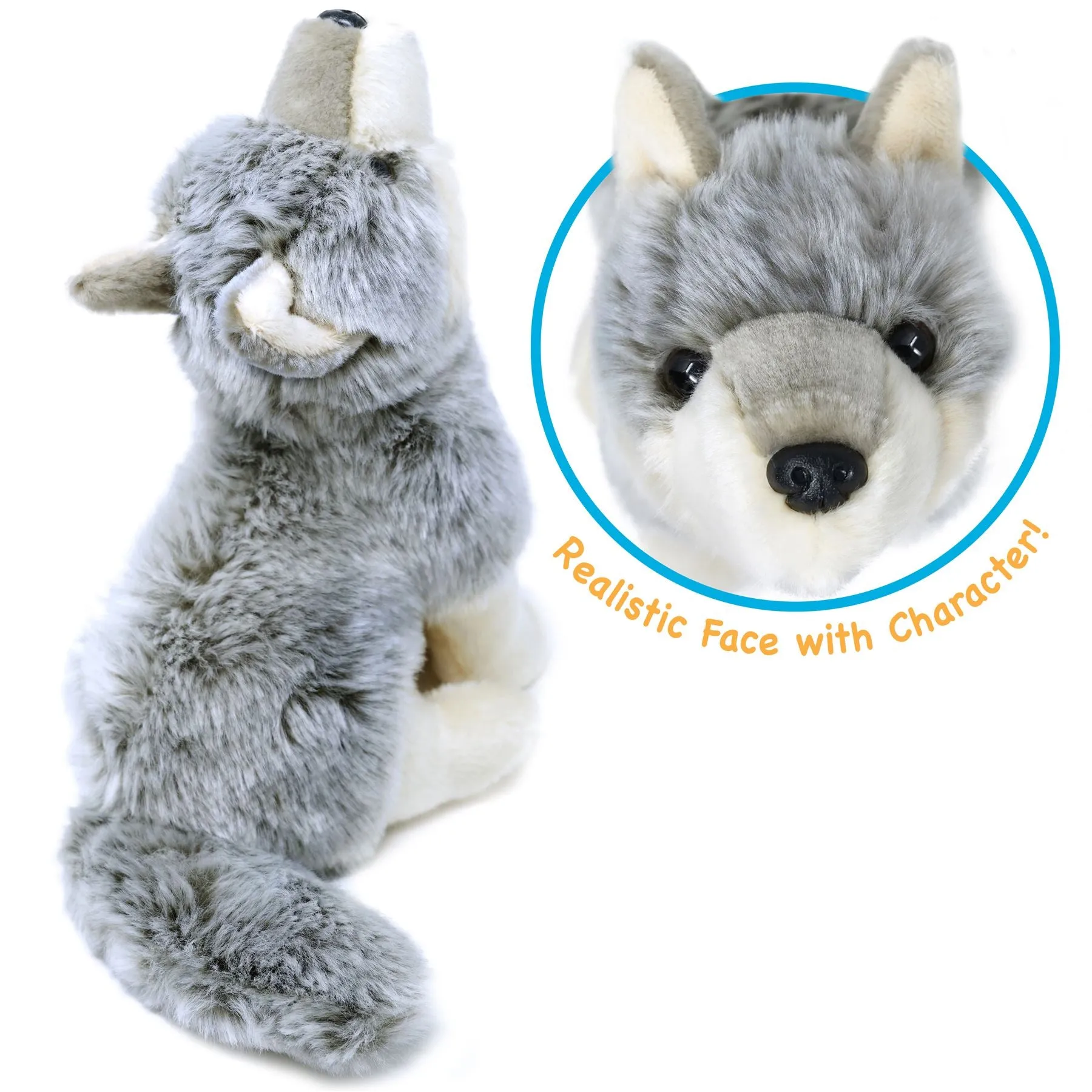 Wolcott The Wolf | 11 Inch Stuffed Animal Plush | By TigerHart Toys