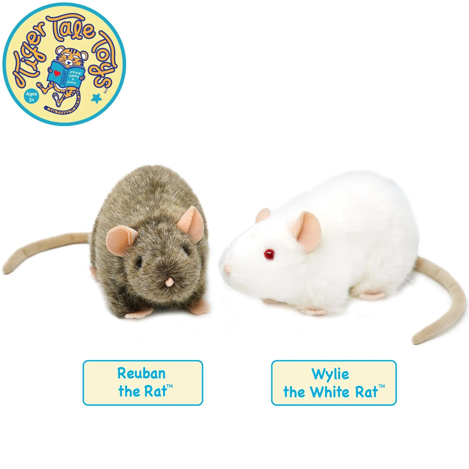 Wylie The White Rat | 7 Inch Stuffed Animal Plush | By TigerHart Toys